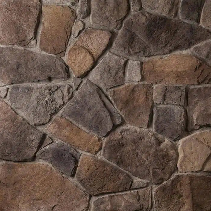 Casa Di Sassi Gola Fieldstone veneer featuring irregular natural stone shapes, warm earthy tones, and rustic textured character