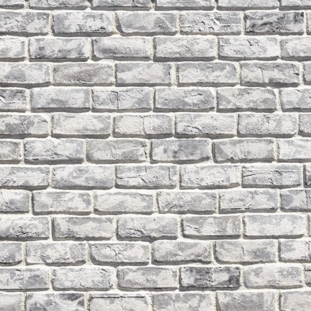 Creative Mines Moonfrost Craft Cannery Brick featuring cool white and gray tones, textured brick surfaces, and modern industrial masonry character.