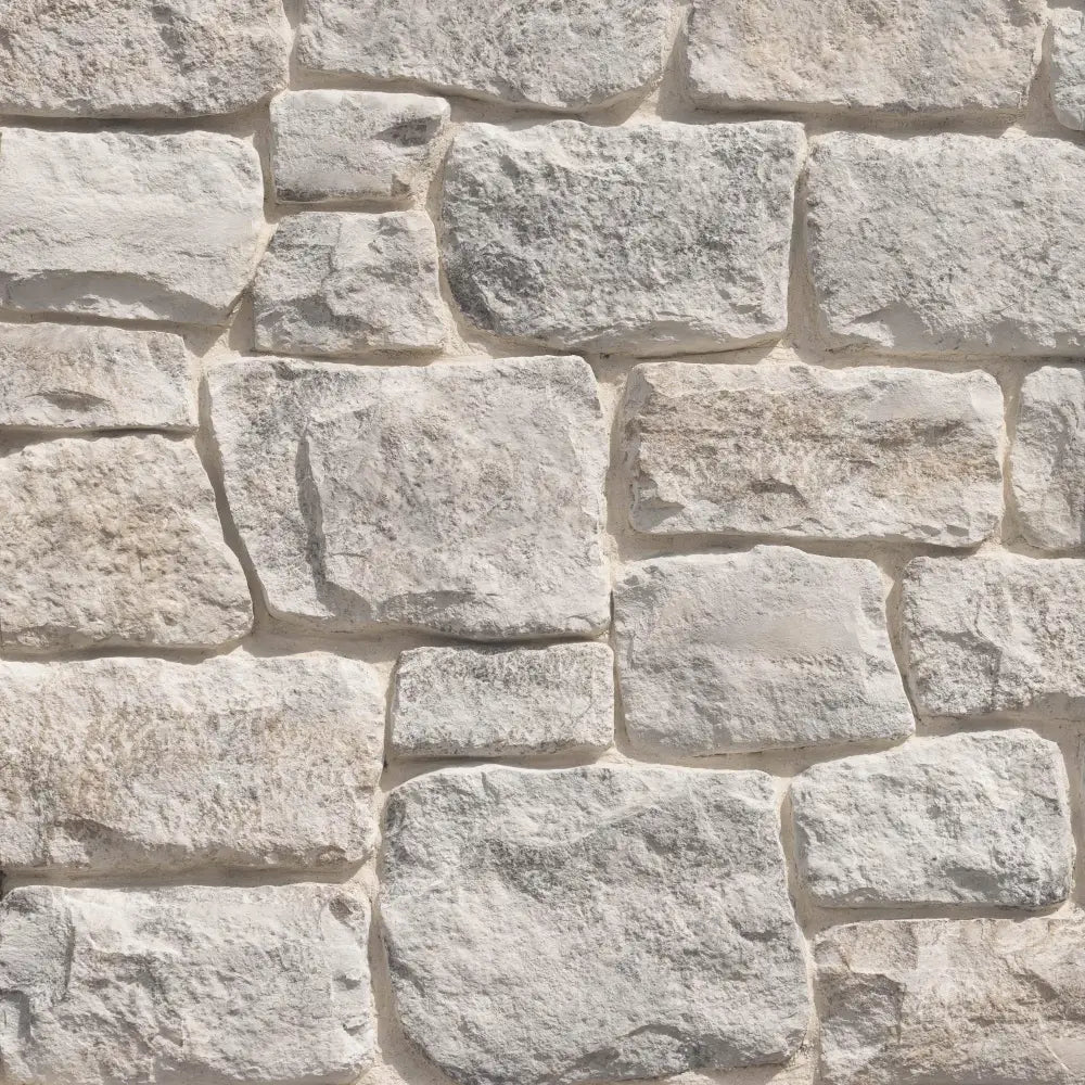 Authentic Wildflower Craft Orchard Limestone stone veneer with soft cream, beige, and subtle floral undertones, handcrafted by Creative Mines®.