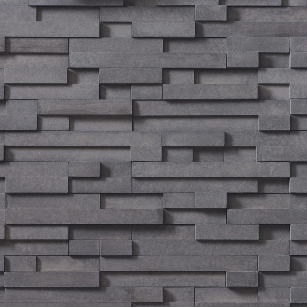 Cultured Stone Carbon Pro-Fit Modera Ledgestone veneer featuring deep charcoal tones, clean modern texture, and sleek stacked stone depth.