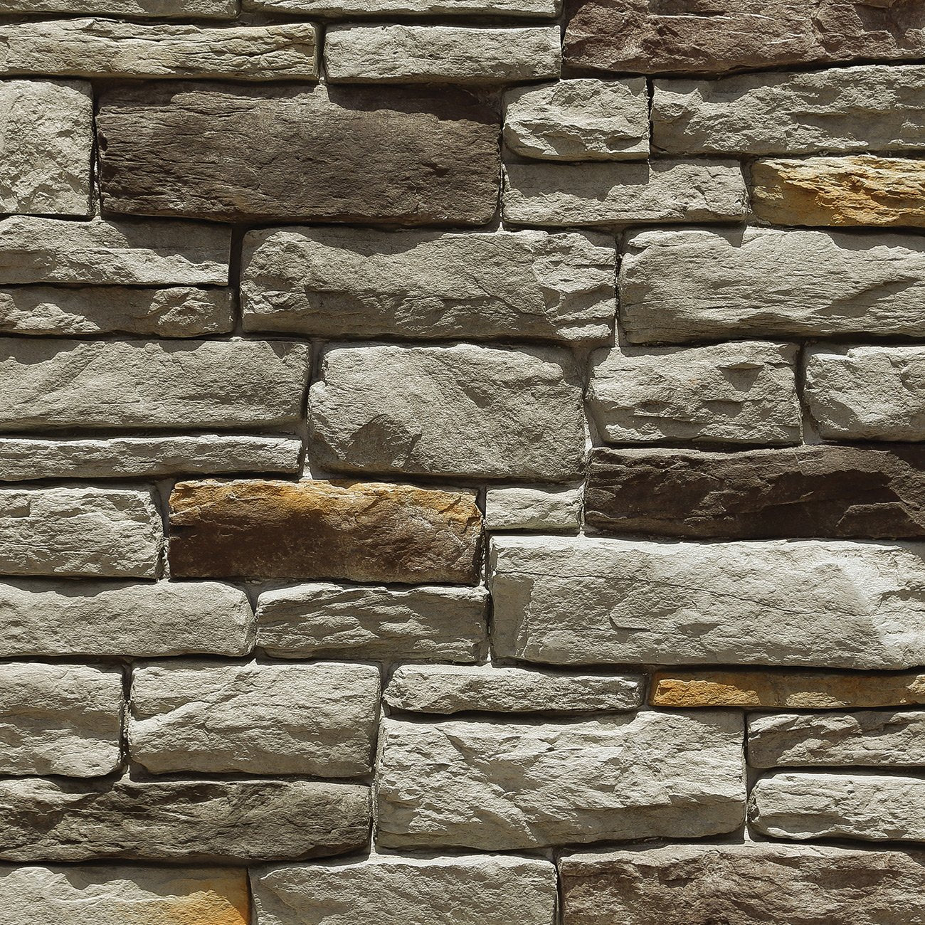 Dutch Quality Steinhaus Stack Ledge veneer featuring cool gray tones, layered stacked texture, and dimensional ledgestone character