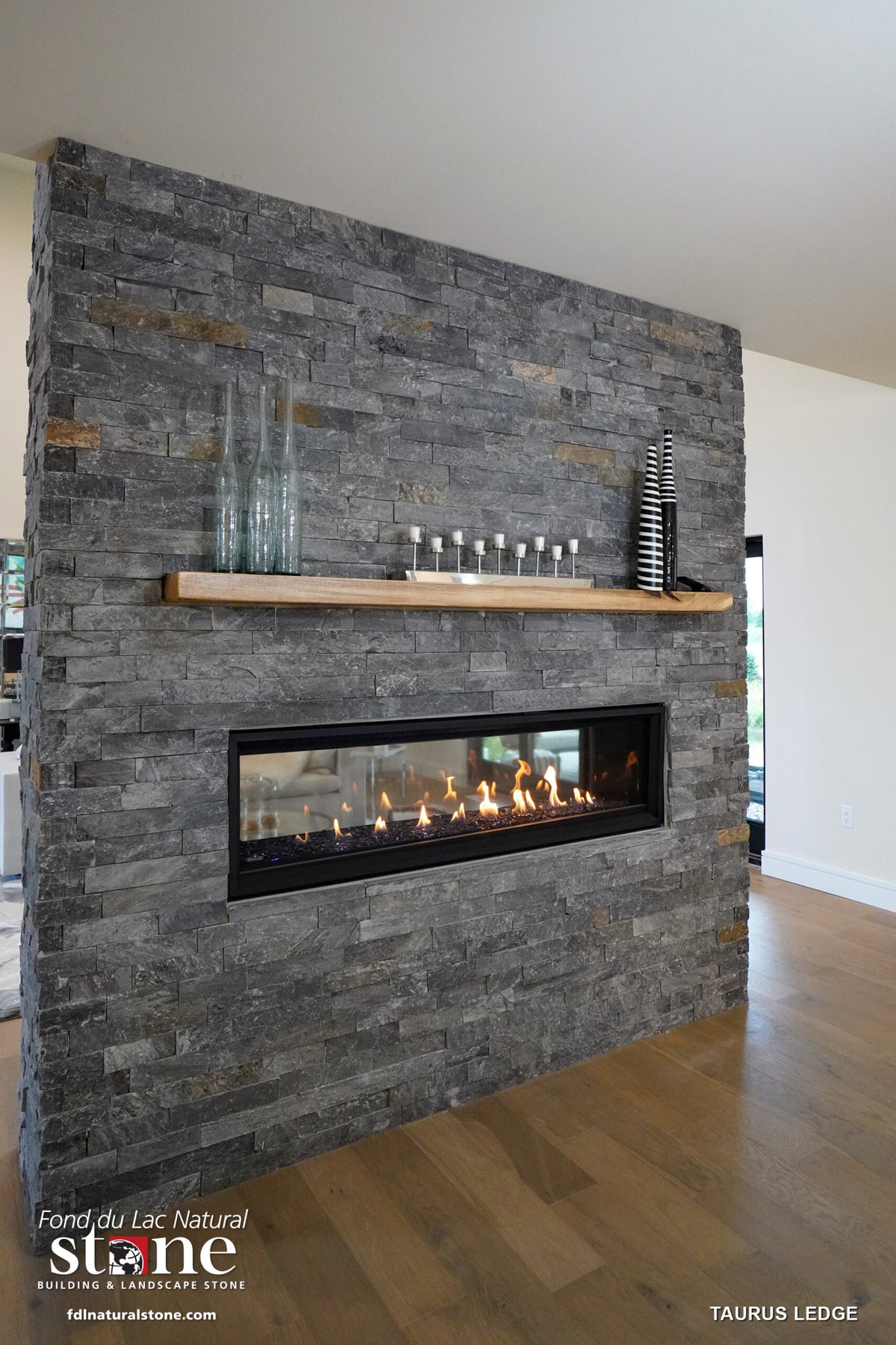 Fond du Lac - Taurus Ledge natural stone in a completed project