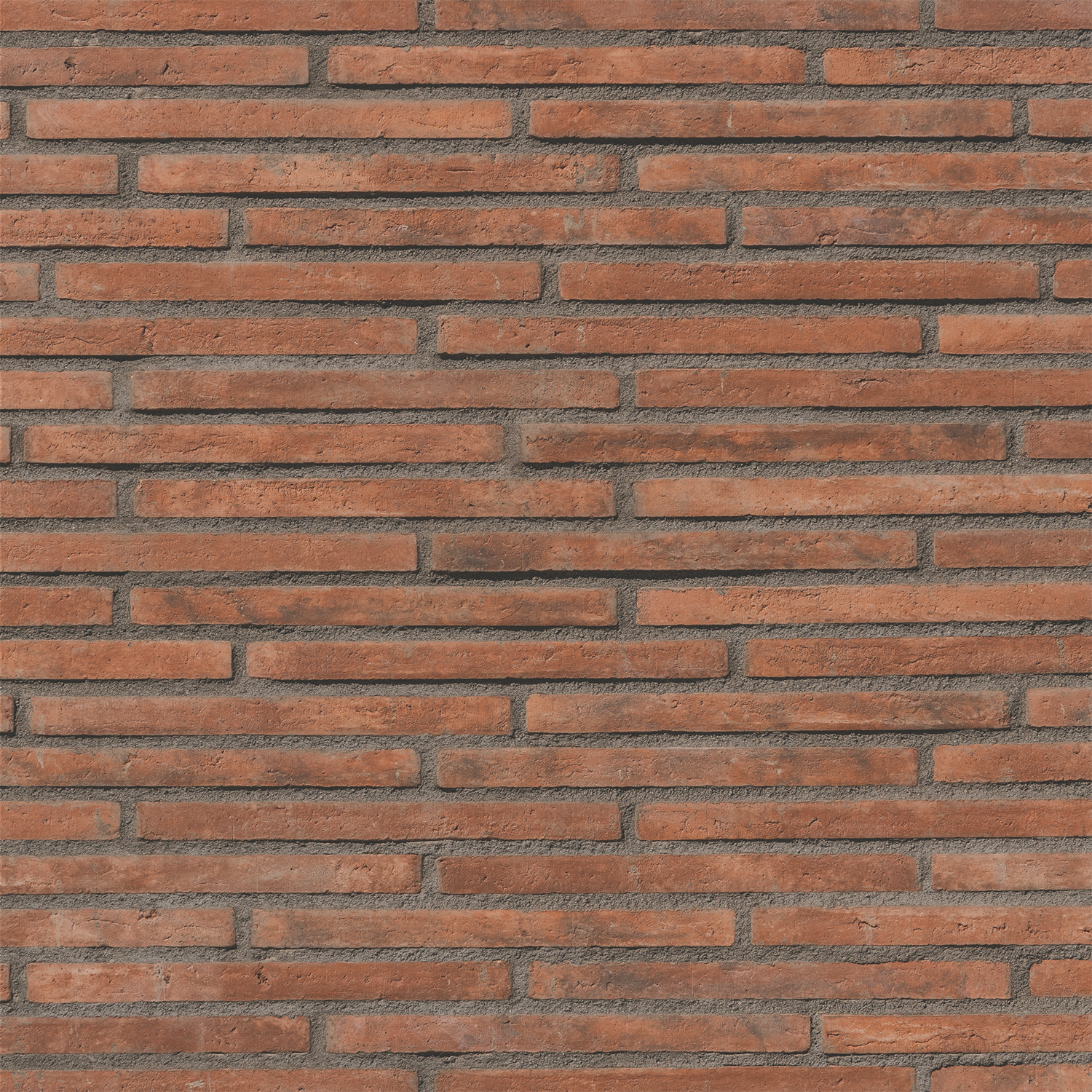 Pattern of red bricks with a slight variation in color