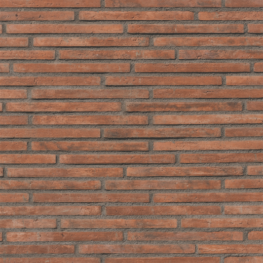 Pattern of red bricks with a slight variation in color