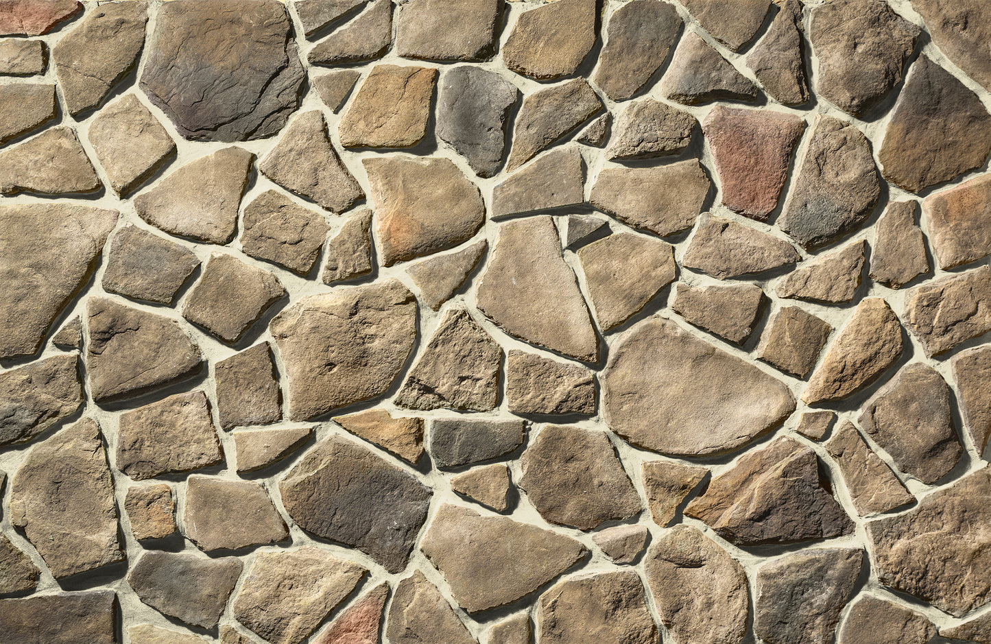 Pattern of stone tiles with various shades of brown and gray.