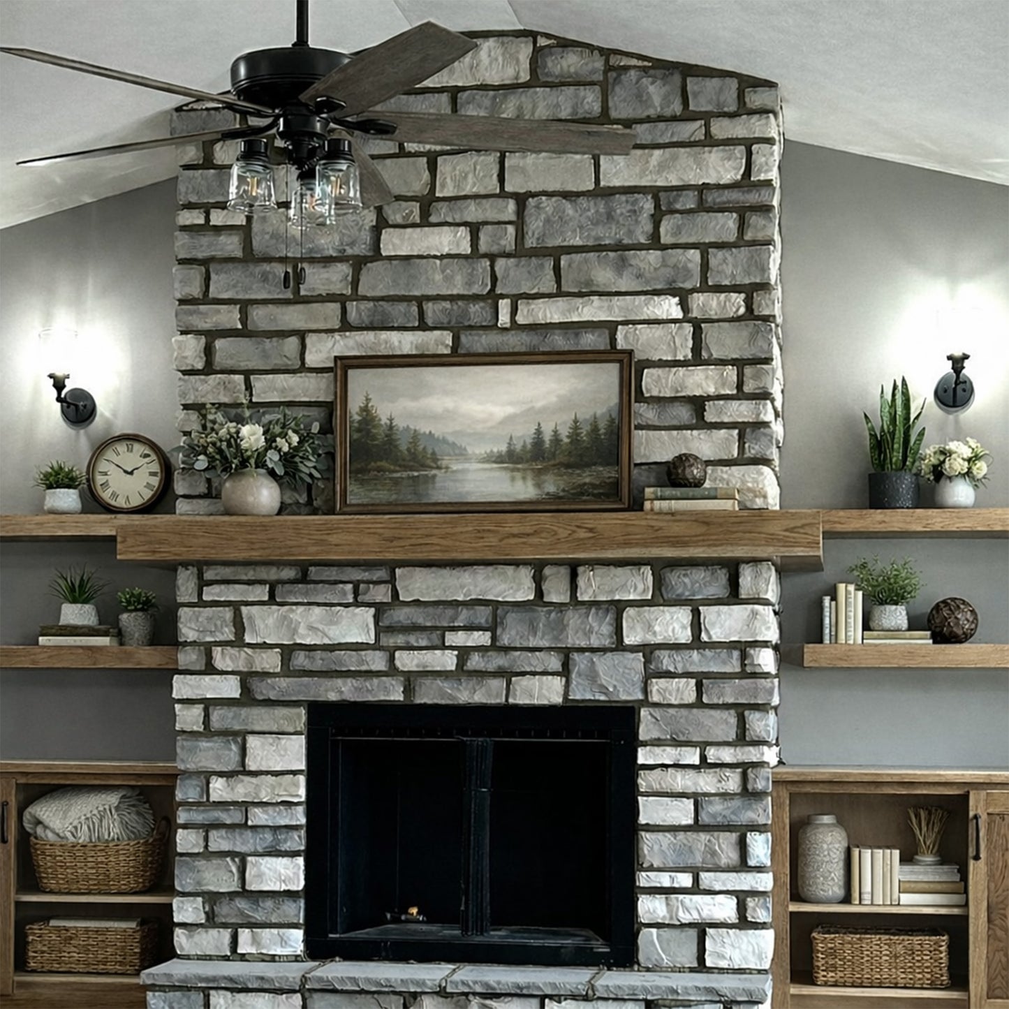 Prestige Lido Old County on a fireplace