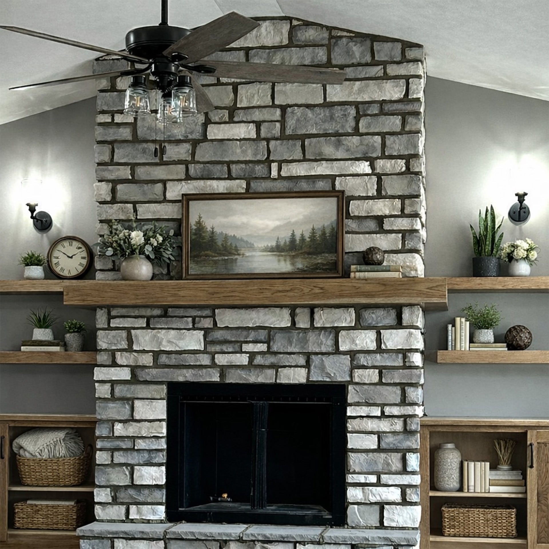 Prestige Lido Old County on a fireplace