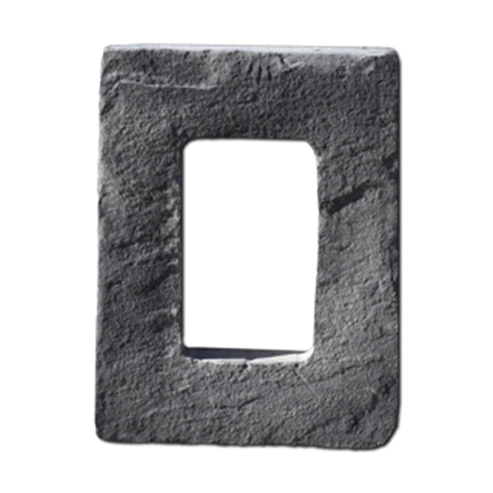Prestige Receptacle Block for electrical outlet installation in stone veneer