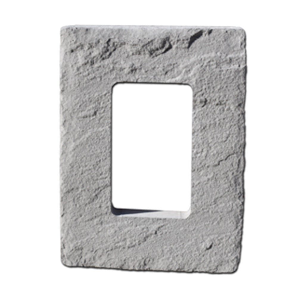 Prestige Receptacle Block for electrical outlet installation in stone veneer