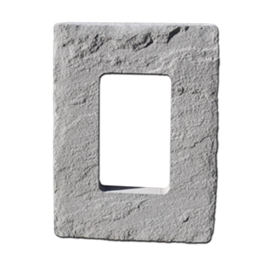 Prestige Receptacle Block for electrical outlet installation in stone veneer