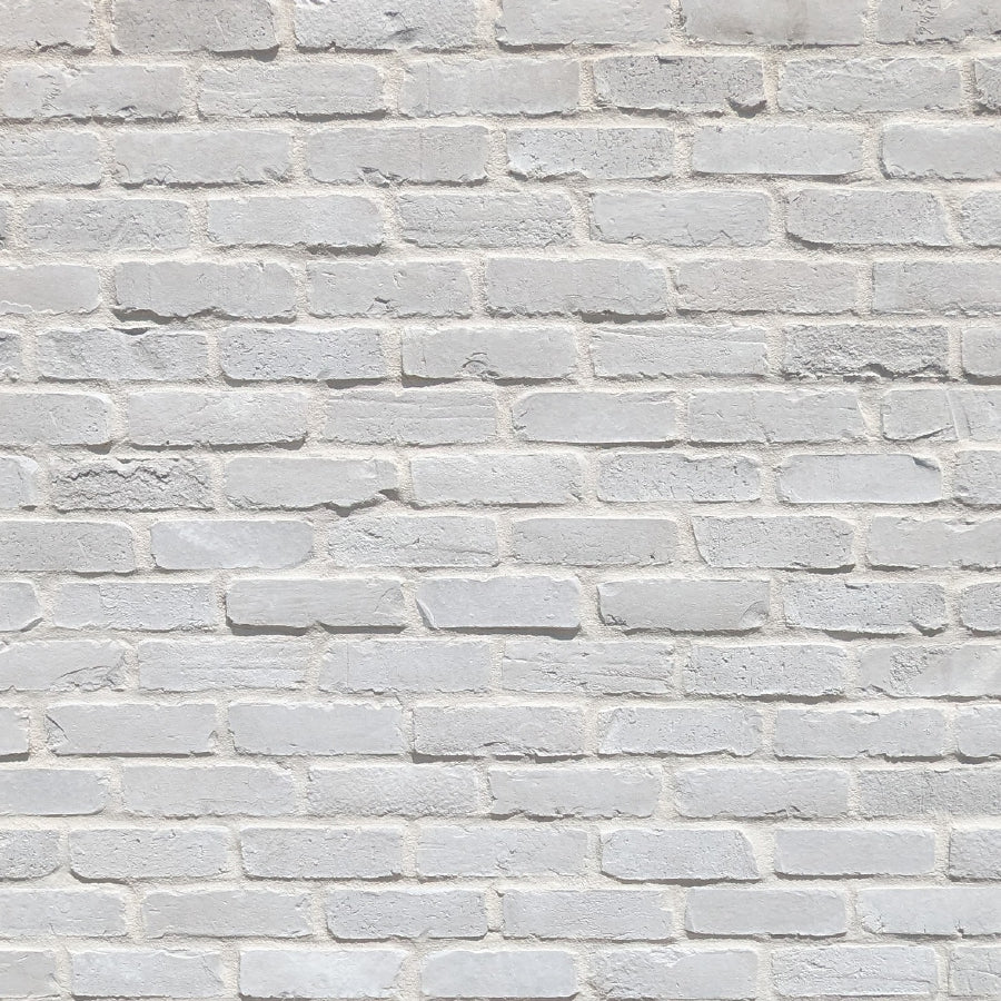Pattern of gray bricks on a white background
