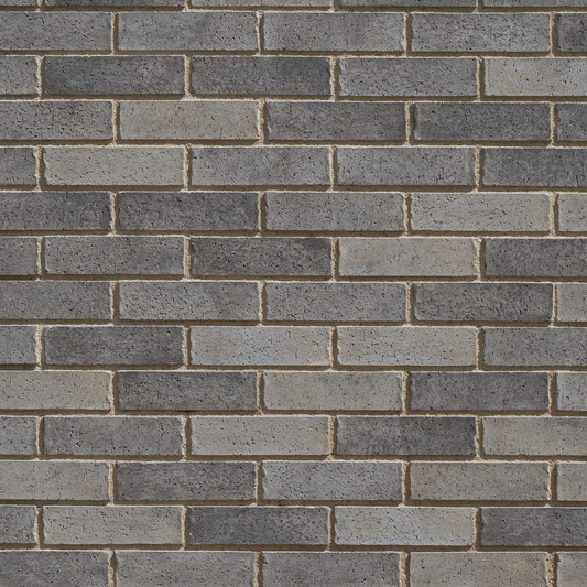 Pattern of gray bricks in a brick wall