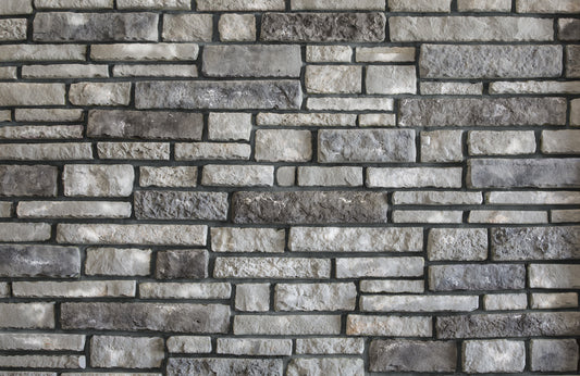 Pattern of gray stone bricks