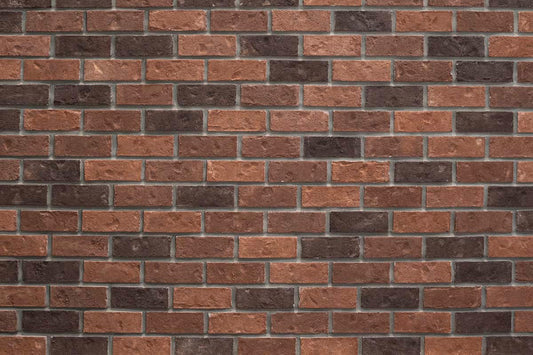 Pattern of brown and black bricks