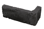 Black rectangular object on a white background