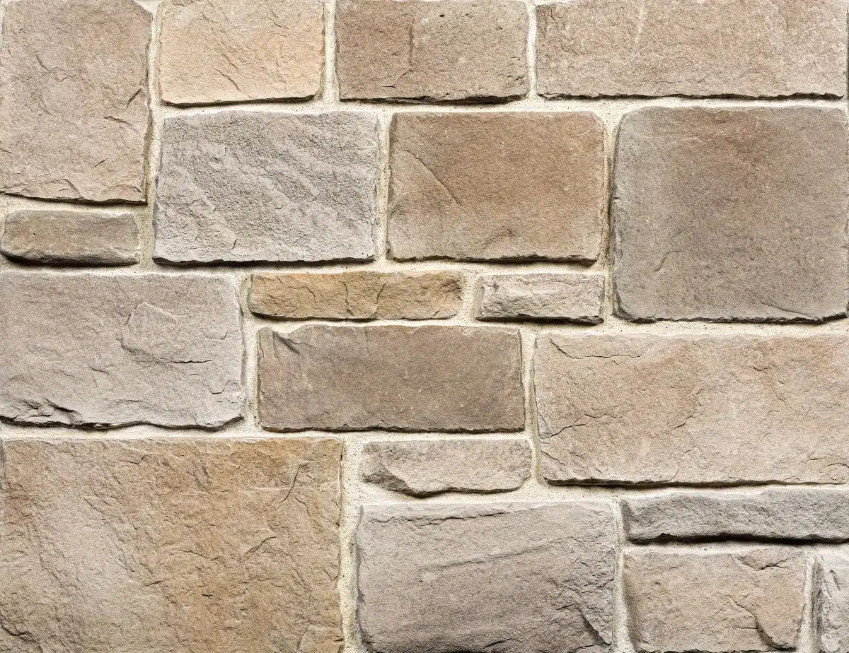 Casa Di Sassi Genoa Volterra veneer featuring warm European stone tones, refined textured surfaces, and classic Italian masonry character.