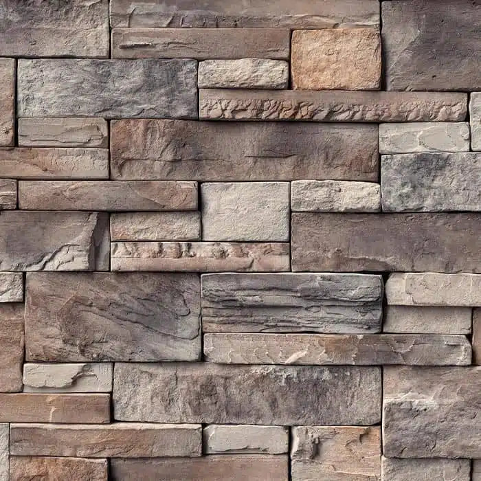 Casa Di Sassi Gola EZ Ledge veneer featuring cool gray stone tones, linear stacked stone profile, and modern architectural texture