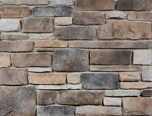 Casa Di Sassi Gola Ledgestone veneer featuring warm earthy tones, stacked stone texture, and rugged natural stone character.