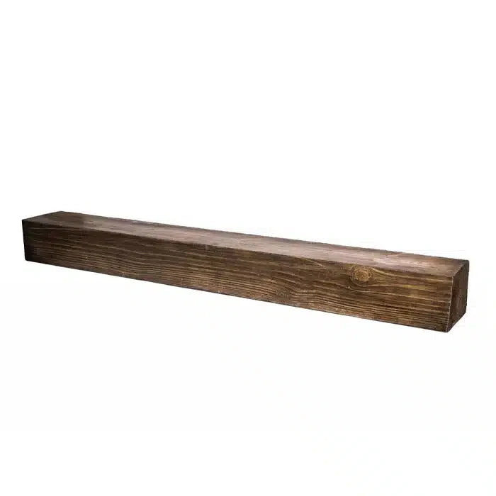 Casa Di Sassi Wood Grain 60-inch mantle featuring refined wood texture, natural tones, and clean architectural design.