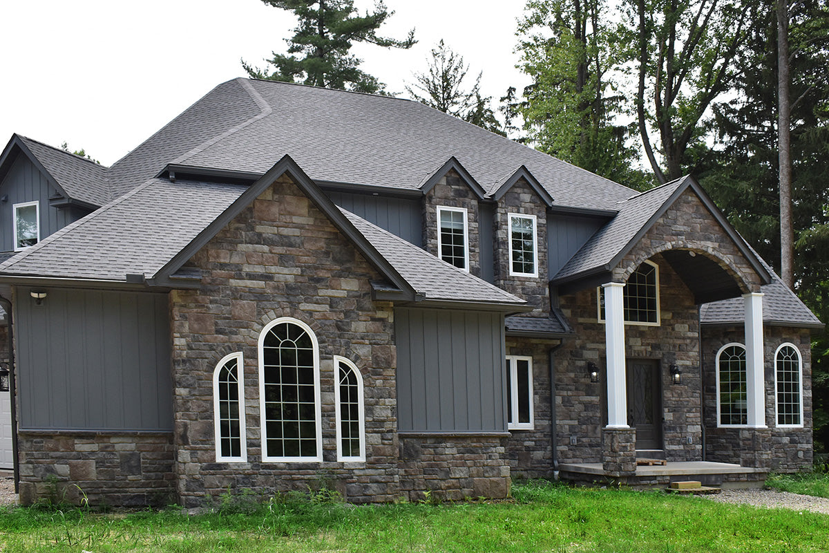 Home with Charcoal Southern Limestone