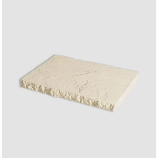 Creative Mines Dressed Flamed Flat Wall Cap featuring subtle stone texture, clean flat profile, and refined architectural detailing