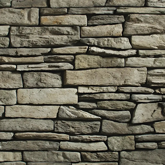 Creative Mines Greypearl Craft Trail Ledge stone veneer featuring soft gray tones, layered ledgestone texture, and refined architectural character.