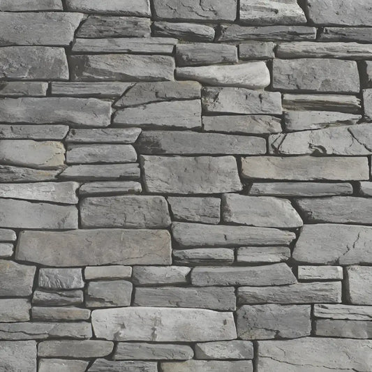 Creative Mines Shadowplay Craft Trail Ledge stone veneer featuring dramatic tonal contrast, rugged ledgestone texture, and bold architectural character.