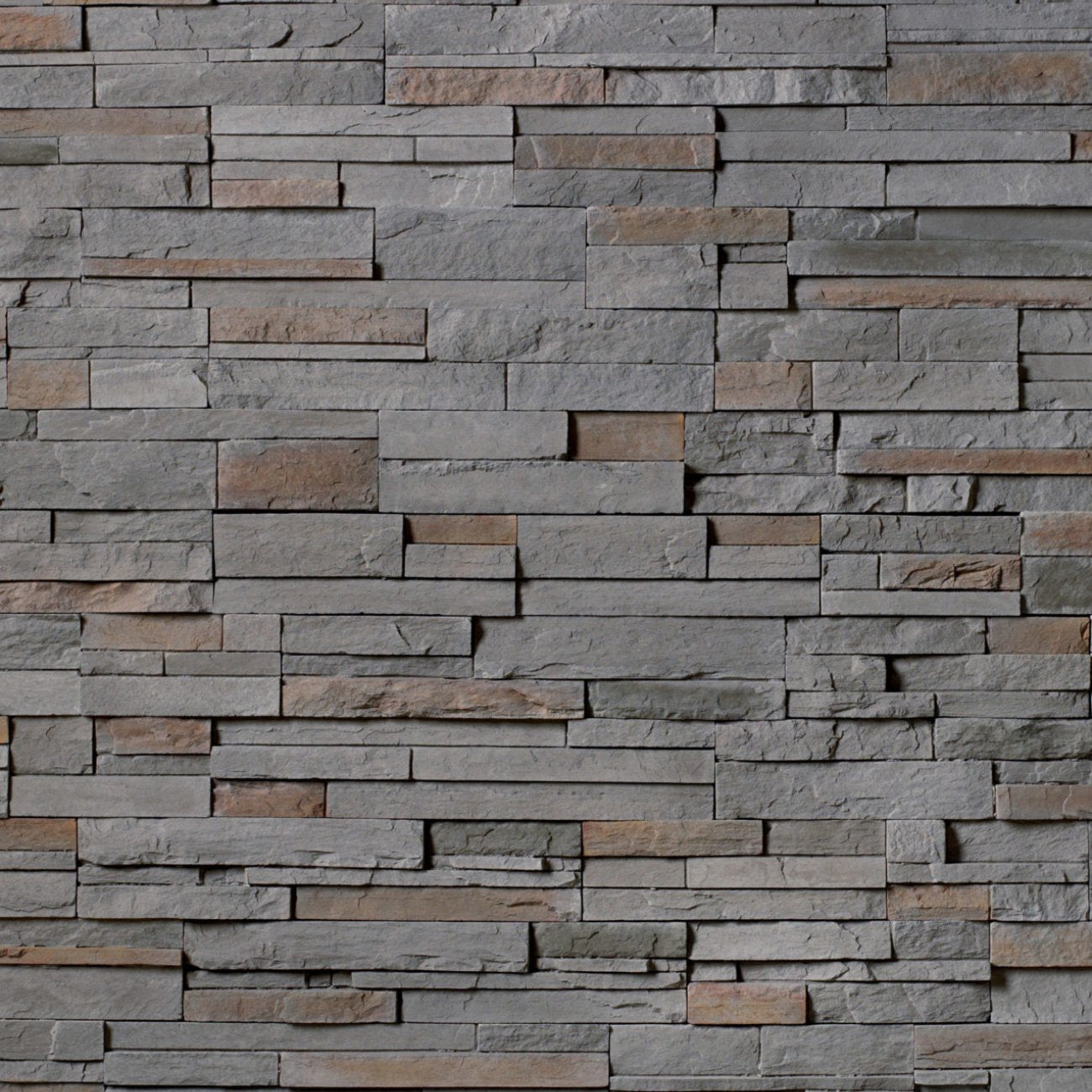 Cultured Stone Gray Pro-Fit Ledgestone veneer featuring cool gray tones, stacked layered texture, and rugged natural stone character in panel form