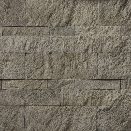 Cultured Stone Talus Hewn Stone veneer featuring rugged earth tones, chiseled hewn texture, and authentic natural stone character