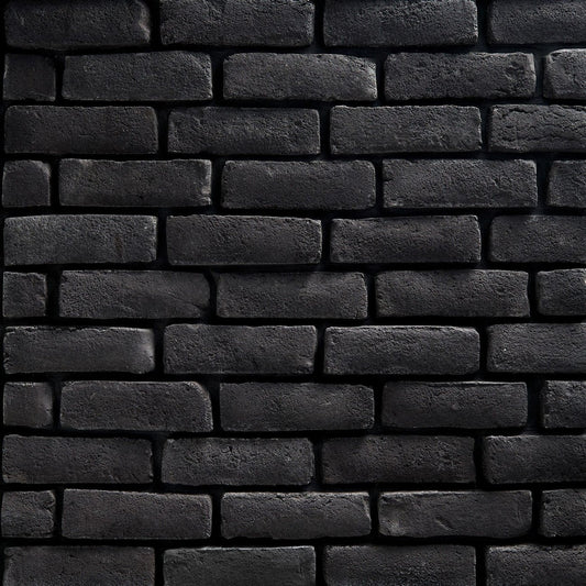 Dutch Quality Coal Crest Handformed Brick veneer featuring deep charcoal tones, handcrafted texture, and modern artisanal brick styling
