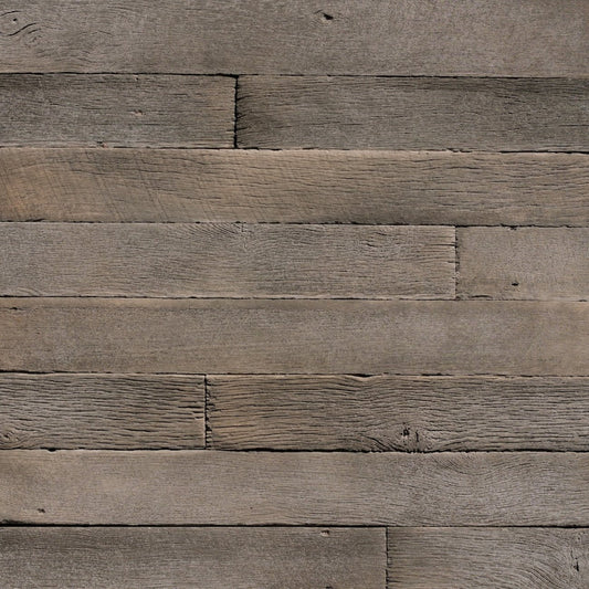 Dutch Quality 4" Industrial Grey Weathered Plank veneer featuring cool gray tones, linear weathered texture, and modern plank-style stone profile.
