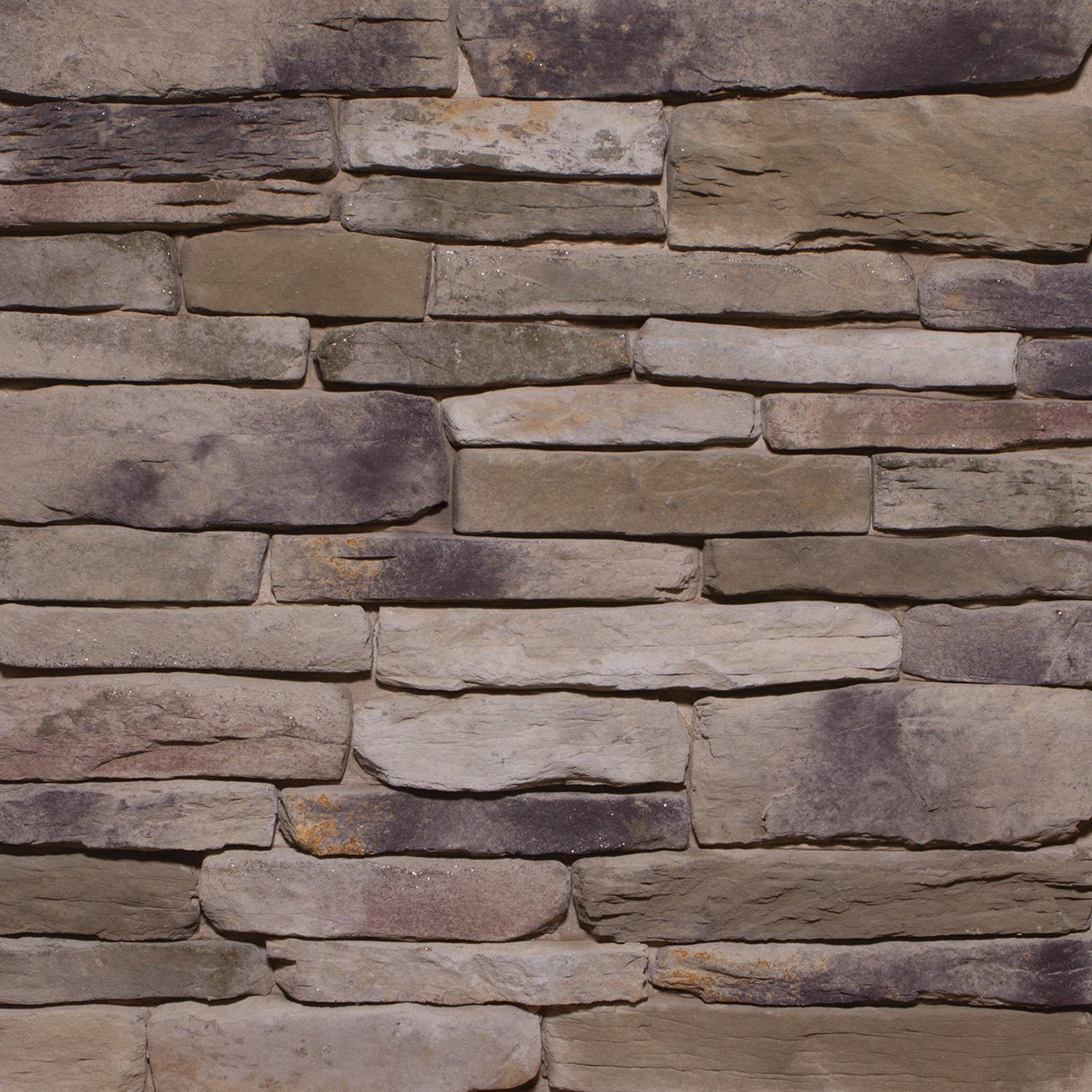 Dutch Quality Sagewood Stack Ledge veneer featuring warm earth tones, layered stacked texture, and dimensional ledgestone character.