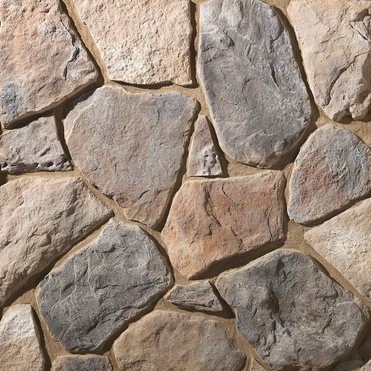 Dutch Quality Sienna Fieldstone stone veneer featuring rugged irregular shapes, warm sienna and brown tones, and natural weathered texture