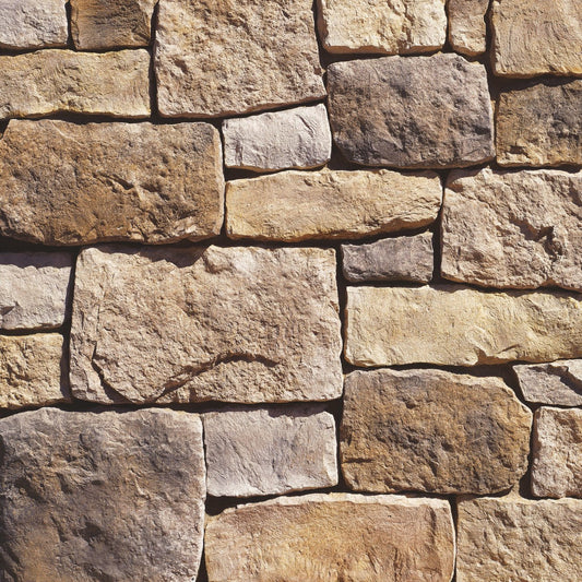 Eldorado Autumn Leaf RoughCut stone with rugged chiseled texture in warm tan, amber, and brown earth tones