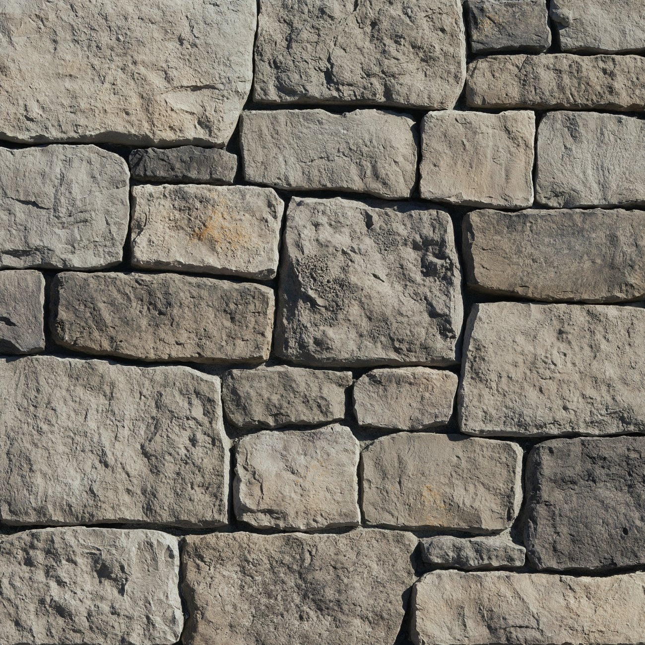 Eldorado Falling Spring RoughCut stone with rugged chiseled texture in cool gray and charcoal tones