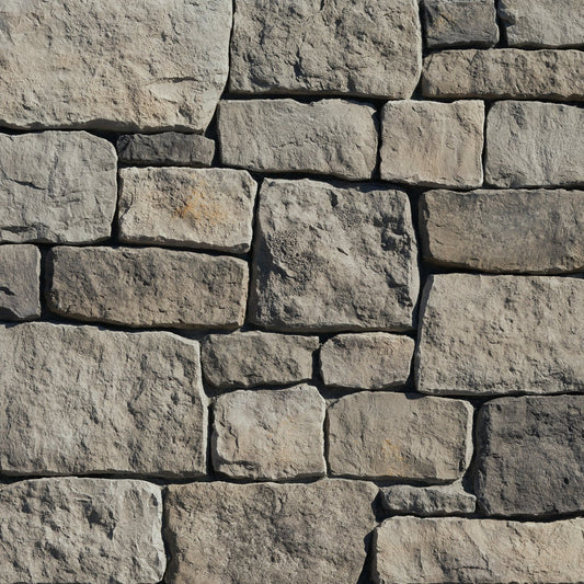 Eldorado Falling Spring RoughCut stone with rugged chiseled texture in cool gray and charcoal tones