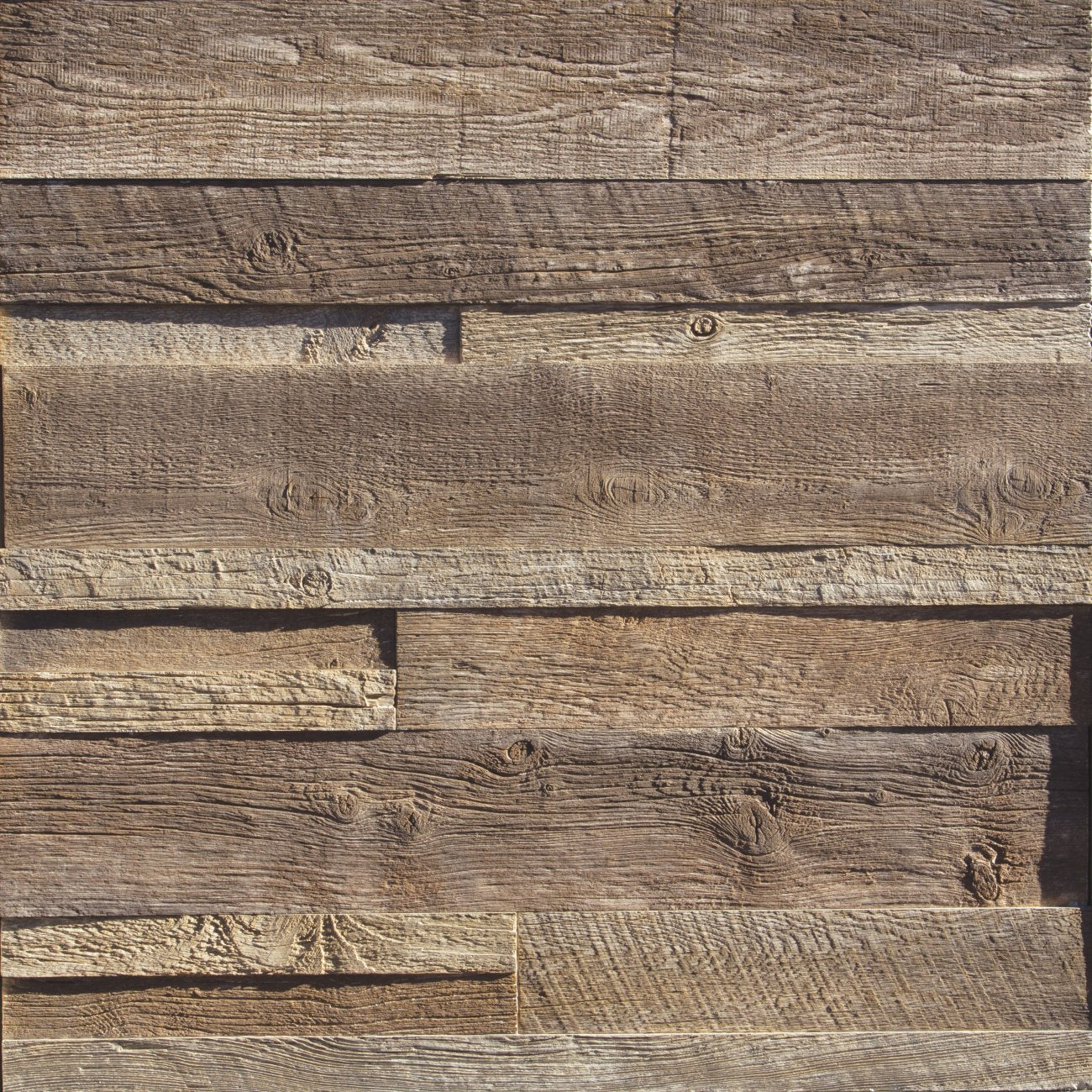 Eldorado Saddlewood Vintage Ranch—deep brown reclaimed-wood planks with realistic grain and weathered texture