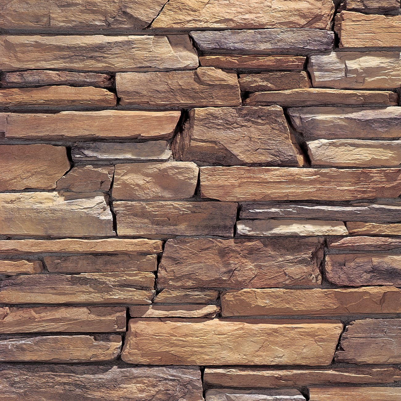 Eldorado Sequoia Rustic Ledge with rugged linear stones in deep brown and charcoal tones