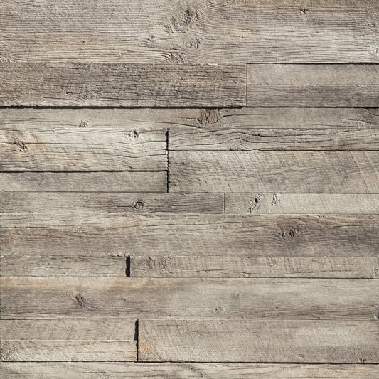 Eldorado Stratuswood Vintage Ranch—soft gray reclaimed-wood planks with authentic grain and gently weathered texture