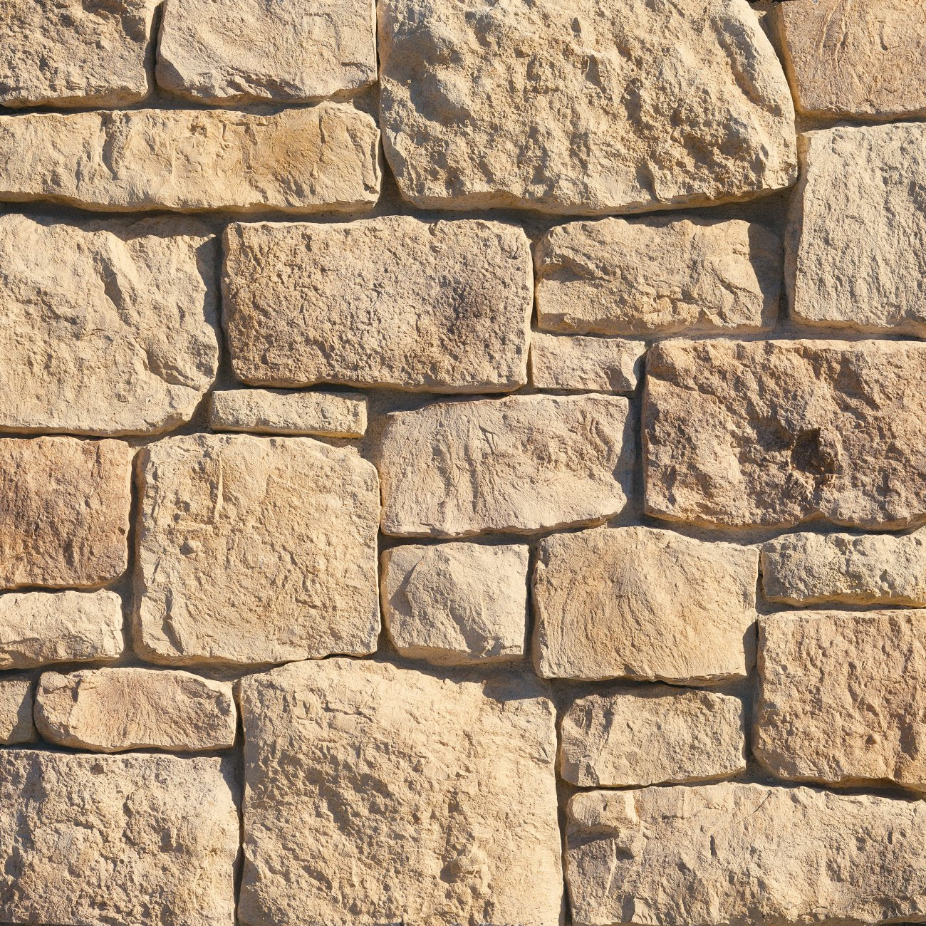 Eldorado Wheatfield Trail RoughCut stone in warm tans with rugged, hand-chiseled texture