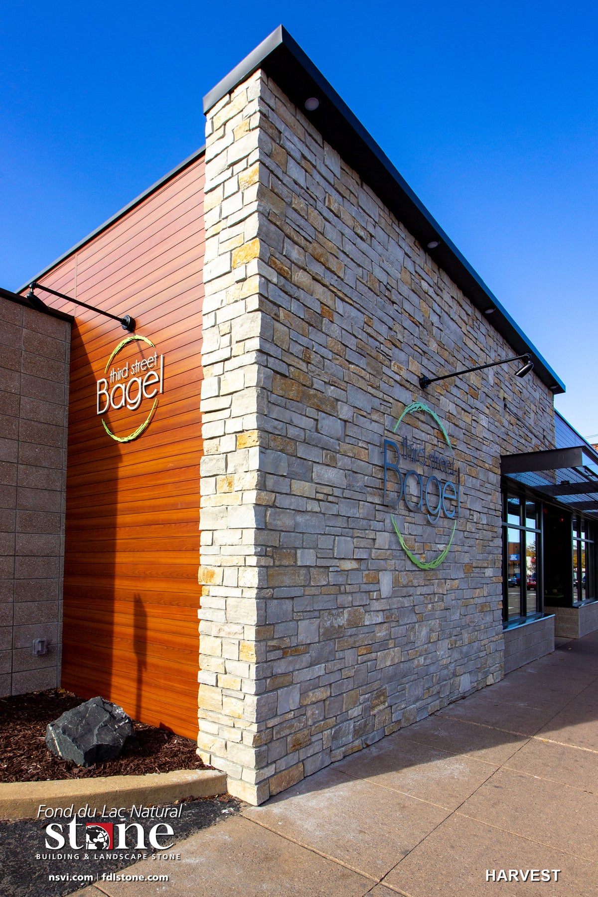 Fond du Lac Harvest natural stone in a completed project