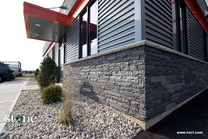 Fond du Lac - Tungsten Ledge natural stone in a completed project