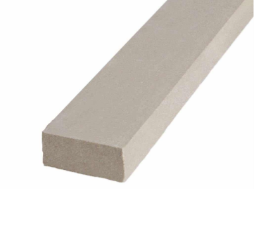 Limestone sill reference showing a smooth rectangular profile; color and dimensions vary