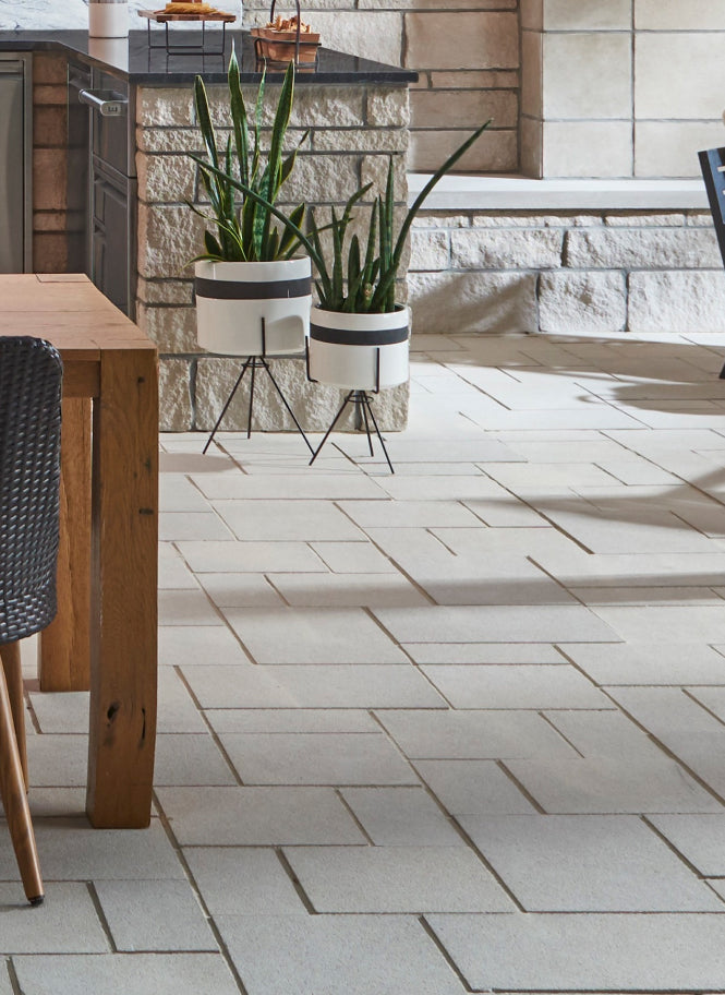 Indiana Limestone - 1.5" Buff Pavers (Smooth)