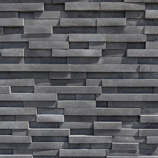 Prestige Black Onyx Designer Cut stone veneer with clean linear design