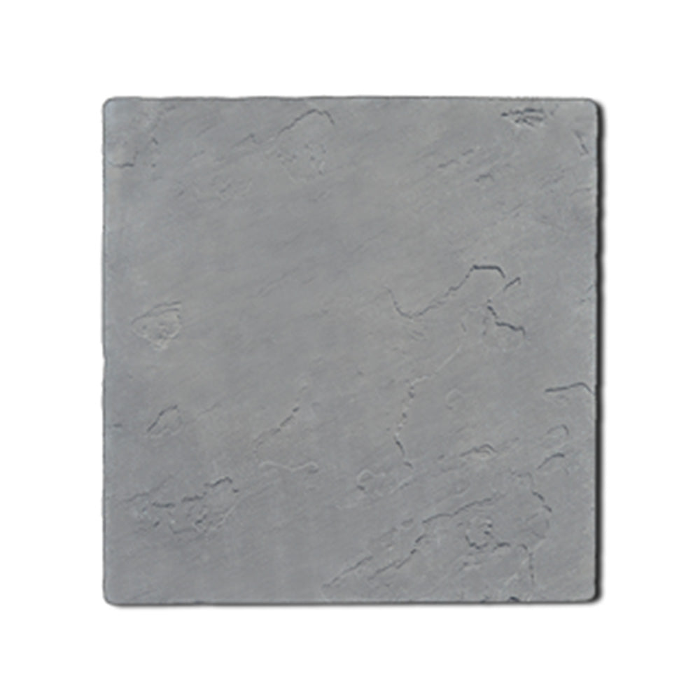 Rectangular stone tile with a textured surface on a charcoal background