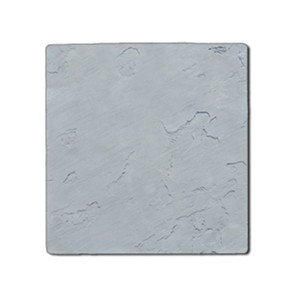 Rectangular stone tile with a textured surface on a grey background