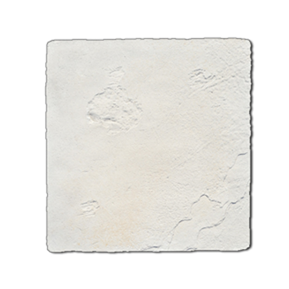 Rectangular stone tile with a textured surface on a tan background