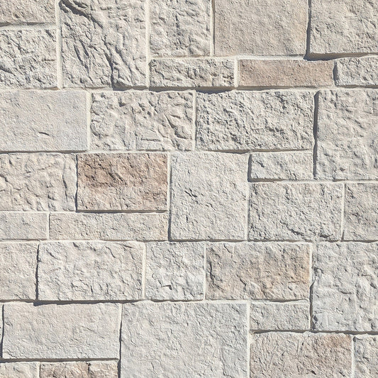 Prestige Venice Dressed Ashlar stone veneer featuring clean rectangular stones, refined texture, and classic European architectural character.