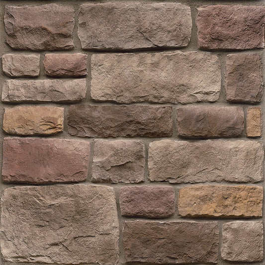 StoneCraft Chardonnay Heritage stone veneer featuring soft buff and cream tones, timeworn textured faces, and classic Old World masonry character